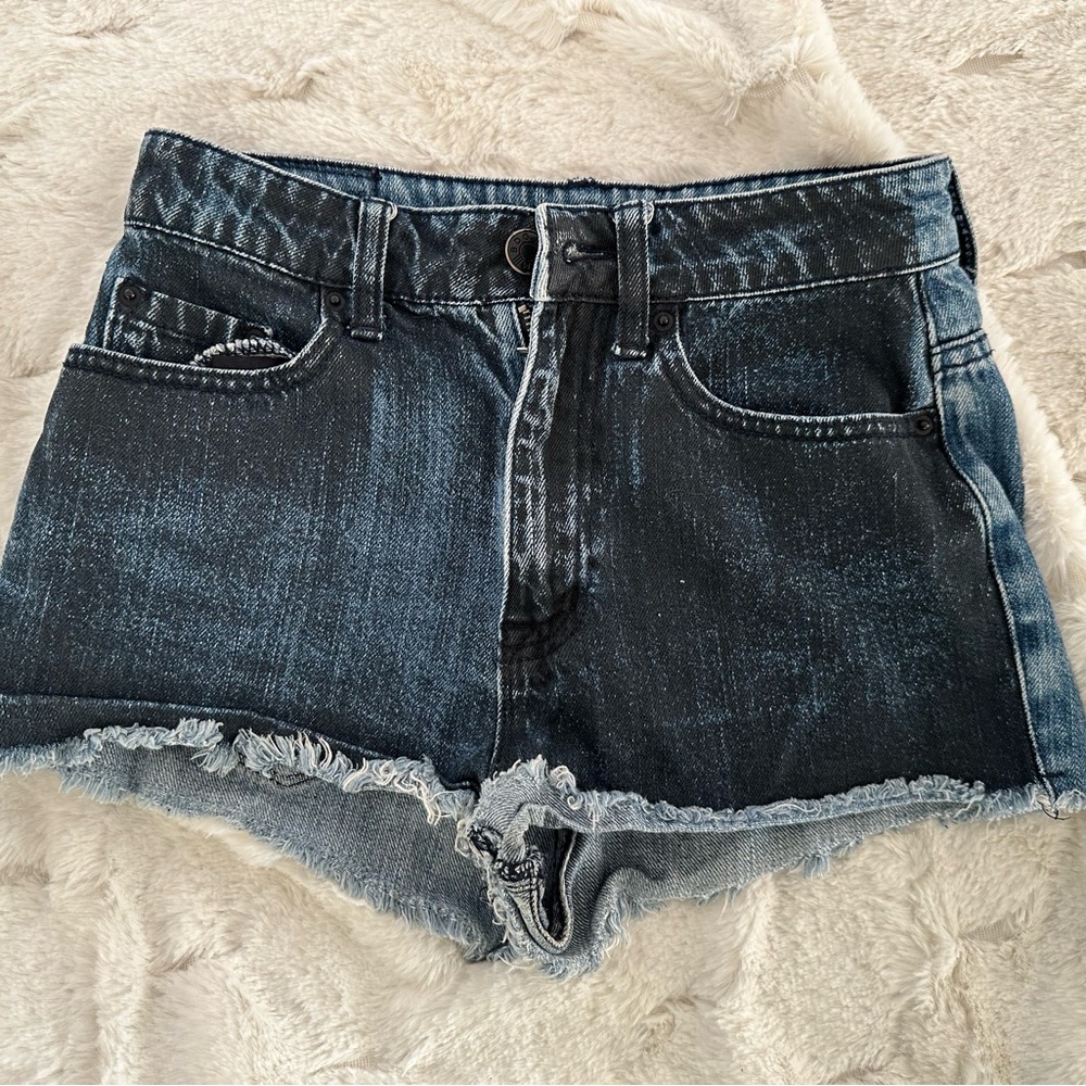 Denim Frayed Hem Women Shorts